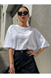 Unisex Optimistic Baskılı Oversize Tshirt