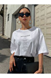 Unisex Optimistic Baskılı Oversize Tshirt