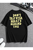 Unisex Don't Sırt Baskılı Oversize T-shirt