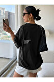 Unisex Effect Baskılı Oversize T-shirt