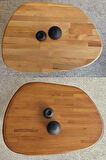 Fawdecor Amorphous Naturel 3'lü Zigon Sehpa Seti 