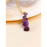 Ametist Kırık Taş Kolye- Anka Gemstone