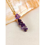 Ametist Kırık Taş Kolye- Anka Gemstone