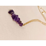 Ametist Kırık Taş Kolye- Anka Gemstone