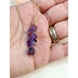Ametist Kırık Taş Kolye- Anka Gemstone