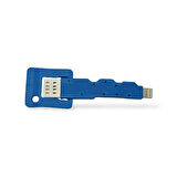 5 Adet iPhone 5 Data Kablo Anahtarlık Mavi USB Apple iPhone 5 5S 6 6S 6 Plus 6S Plus 7 7 Plus 8 X uyumlu şarj kablosu