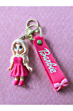 Barbie Temalı Büyük Silikon Anahtarlık. 8,5 cm.