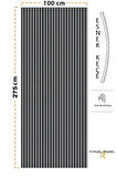 Mdf Ahşap Akustik Duvar Paneli 100 x 280 cm ( Antrasit )