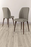 Ikon Meşe Desen 80x132 MDF Açılabilir Mutfak Masası Takımı 6  Sandalye
