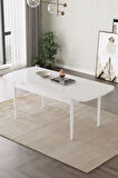 Floryn Beyaz 80 X 132 Açılabilir MDF Mutfak Masa Takımı 4 Sandalye