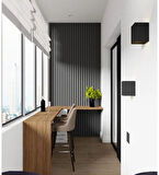 MDF AKUSTİK PANEL 60X280 ANTRASİT AHŞAP DUVAR PANELİ