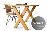 Neiwel Enax Doğal Ahşap Çalışma ve Ofis Masası-70cm-100cm