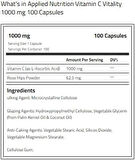 Applied Nutrition Vitamin C Rose hips Ascorbic acid 1000mg 100 Caps