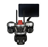 Apronx apx-wsp364 9Mp 3.6mm 2*2.8mm 4G Solar Üç Kamera 24 Led PTZ