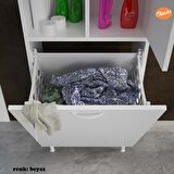Modilayn Kirli Çamaşır Dolabı Düşer Kapaklı Banyo Dolabı