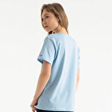 Tarrzz Sisifos Tasarım Tişört Sanatsal Baskılı Tişört %100 Pamuklu Açık Mavi Bisiklet Yaka Kısa Kollu Tasarım Tshirt