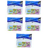 Arma Baskılı Mini Blok Poşet Torba - No : 3 - 30x50 Cm. - Beyaz - 100 Adetlik 5 Paket