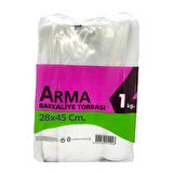 Naksan Arma Şeffaf Naylon 4 lük 28x45 Cm. Bakkaliye Poşeti Torbası - 1 Kg. - Ort. 115 Adet - 3 Paket