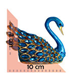 Kristal Taşlı Kuğu Biblo – Metal Dekoratif Figür, Hediyelik, Mavi | Pembe | Beyaz Renk Seçenekleri