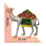 Kristal Taş İşlemeli Metal Deve | Benzersiz Hediyelik Biblo