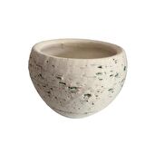Antik Görünümlü Eskitme Toprak Saksı 10 cm x 12 cm