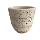 Antik Görünümlü Eskitme Toprak Saksı 12 cm x 12 cm