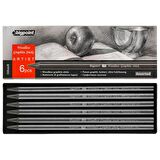 Bigpoint Grafit Kurşun Kalem 6'lı Set (2H, HB, 2B, 4B, 6B, 8B)
