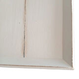 El Boyaması Eskitme Beyaz Kare Ahşap Sunum Tepsisi