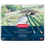 Derwent Artists Pencil 24'lü Teneke Kutu (Kuru Boya Kalemi)