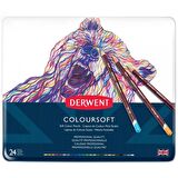 Derwent Coloursoft Pencil 24'lü Teneke Kutu (Yumuşak Kuru Boya Kalemi)