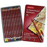 Derwent Pastel Pencil Skintones 12'li Teneke Kutu (Ten Renkleri) (Pastel Kalem)