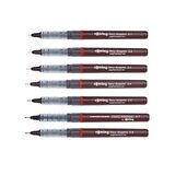 Rotring Tikky Graphic Teknik Çizim Kalemi Siyah 7'li Set Tüm Boylar