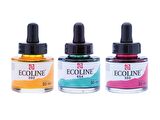 Talens Ecoline Sıvı Suluboya Mürekkep 30ml Tüm Renkler 60'lı Set - Liquid Watercolor İnk