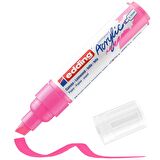 Edding 5000 Akrilik Markör Kalemi 5-10mm Kesik Uç Fosforlu Pembe 069