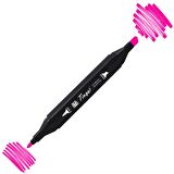 Tinge Twin Çift Uçlu Marker Kalemi F125 Fluorescent Rose