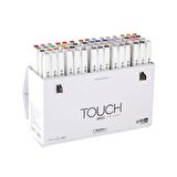 Shinhan Art TOUCH TWIN BRUSH PEN : Çift Taraflı Marker Seti : 60'LI A