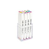 Shinhan Art TOUCH TWIN BRUSH PEN : Çift Taraflı Marker Seti : 12'Lİ PASTEL RENKLERİ