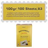 VOX Art Sketchbook Eskiz Defter A3 100gr 100 Yaprak İvory Krem