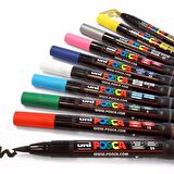 Uni Posca Marker Pcf-350 Fırça Uçlu 10'lu Set