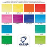 Van Gogh Sulu Boya 12'li Set Keskin Renkler (Yarım Tabl. - Defter ve Ekstra Fırça Hediyeli)
