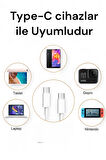 iphone 15 / 15 Plus / 15 Pro / 15 Pro Max uyumlu  Orijinal Şarj Kablosu Type-c 60W Örgü Kablo
