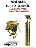 Vintage T9 Profesyonel Şarjlı Çok Fonksiyonlu Tıraş Makinesi