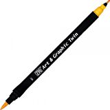 Zig Art & Graphic Twin TUT-80 Fırça Uçlu Marker Yellow 001