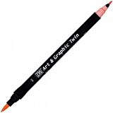 Zig Art & Graphic Twin TUT-80 Fırça Uçlu Marker Light Carmine 025