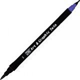 Zig Art & Graphic Twin TUT-80 Fırça Uçlu Marker Blue 003