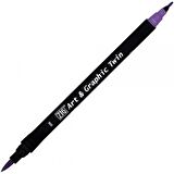 Zig Art & Graphic Twin TUT-80 Fırça Uçlu Marker Violet 006