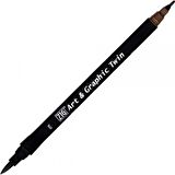 Zig Art & Graphic Twin TUT-80 Fırça Uçlu Marker Dark Brown 076