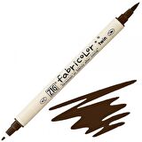 Zig Fabricolor Marker Twin Kumaş Kalemi Dark Brown 062