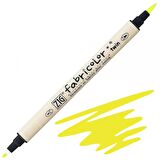 Zig Fabricolor Marker Twin Kumaş Kalemi Fluorescent Yellow 001