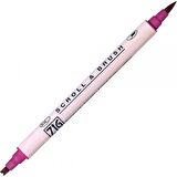 Zig Scroll & Brush Pen Çift Çizgi Kaligrafi Kalemi Pure Pink 025